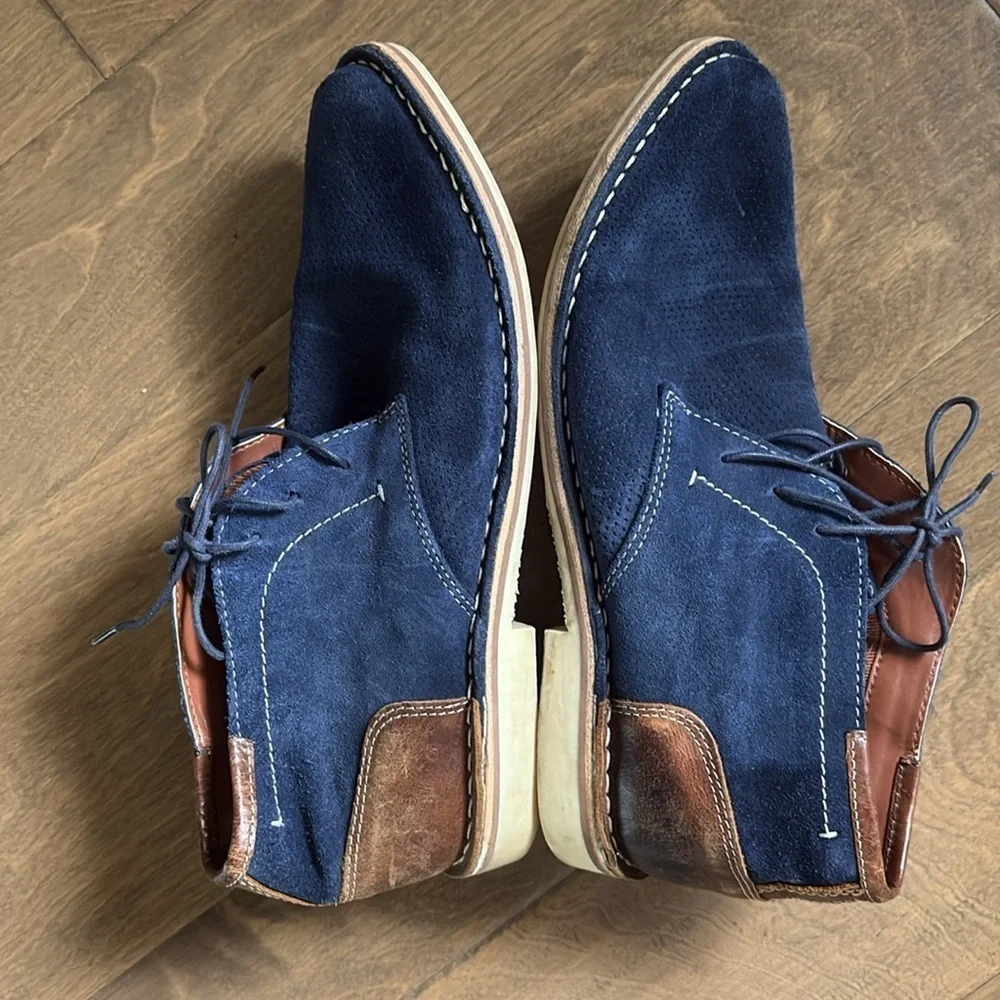 Steve Madden Hendric Chukka Boots Navy Suede Size 10